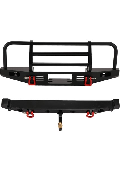 1/10 Rc Prıger Trx-4 Trx-4 Eksenel SCX10 Yükseltme Parçaları Için LED Işık ve Arka Tamponlu Rc Araç Metal Ön Tampon (Yurt Dışından)