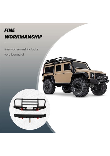 1/10 Rc Prıger Trx-4 Trx-4 Eksenel SCX10 Yükseltme Parçaları Için LED Işık ve Arka Tamponlu Rc Araç Metal Ön Tampon (Yurt Dışından) fırsatları
