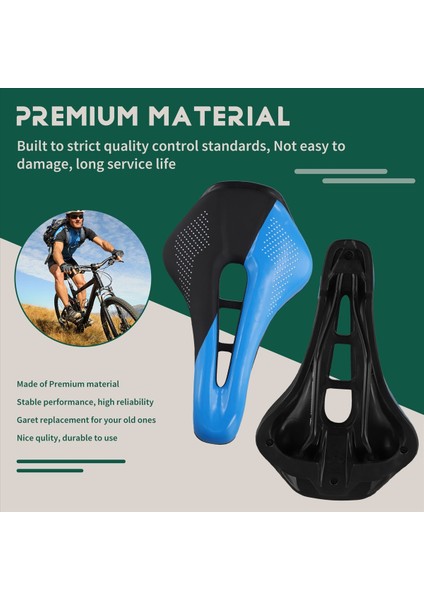 Ultralight Yol Bisiklet Eyer Kısa Burun Bisiklet Koltuğu Pu Deri Içi Boş Prostatik Eyer Bisiklet Parçaları Siyah Mavi (Yurt Dışından) indirimleri