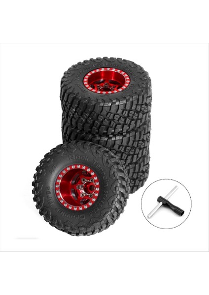 1 Inç Metal Tekerlekler Lastikler Yükseltme Hub Lastik 1/18 Rc Paletli Araba Traxxas Trx4-M Savunmacı Bronco SCX24 Fms Için (Yurt Dışından) fırsatları