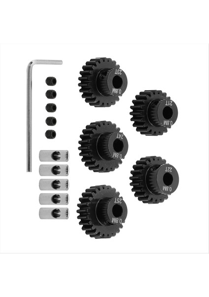 1/10 Rc Için 0 8m Motor Dişli Seti Tiçlerce Paletli Eksenel Capra F9 SCX10 Iıı AR45P Axle Yükseltme Parçaları 21T+22T+23T+24T+25T (Yurt Dışından) modelleri