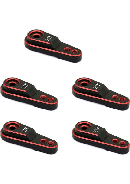 5x Sert Alüminyum Alaşım 25T M3 Direksiyon Bağlantısı Servo Kol Korsası 1/10 Rc Traxxas Trx4 Metal Yükseltme Parçaları Kırmızı (Yurt Dışından)