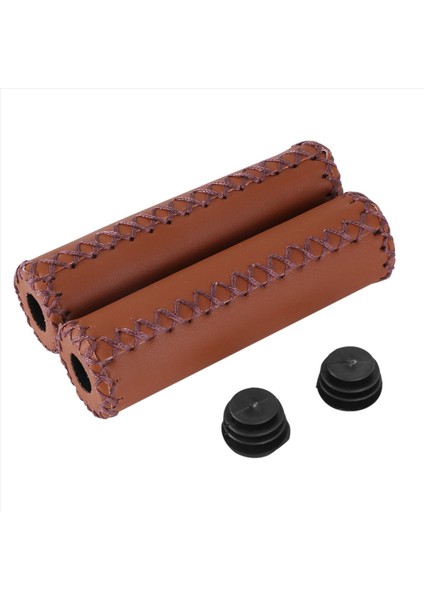 5 Çift Vintage Deri Bisiklet Tutamakları Trekking Gidonları Kapak Rengi Kahverengi (Yurt Dışından) fiyatları