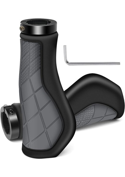 Bisiklet Tutamakları Ergonomik Tutamaklar Kaymaz Kaymaz Kaymaz Kauçuk Gidon Tutamakları 22 2mm E-Bisiklet Gri Için Bisiklet Gidon Tutamakları (Yurt Dışından)