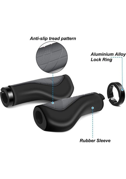 Bisiklet Tutamakları Ergonomik Tutamaklar Kaymaz Kaymaz Kaymaz Kauçuk Gidon Tutamakları 22 2mm E-Bisiklet Gri Için Bisiklet Gidon Tutamakları (Yurt Dışından) fiyatları