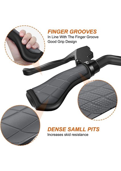 Bisiklet Tutamakları Ergonomik Tutamaklar Kaymaz Kaymaz Kaymaz Kauçuk Gidon Tutamakları 22 2mm E-Bisiklet Gri Için Bisiklet Gidon Tutamakları (Yurt Dışından) indirimleri