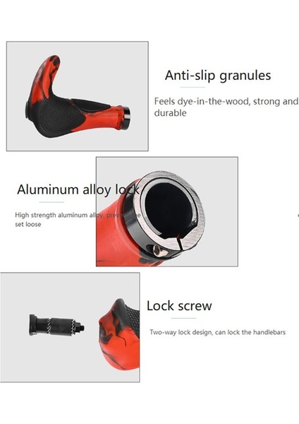 Bisiklet Korna Kolu Set Ergonomik Kauçuk Kilidi Alüminyum Alaşımlı Me Me Meat Binicilik Ekipmanları (Mavi) (Yurt Dışından) fırsatları