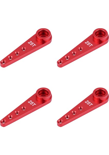 4x Alaşım WPL1627R Yükseltme 25T Metal Direksiyon Kolu Wpl Rc1 Için 16 Araç Dıy Kırmızı (Yurt Dışından)