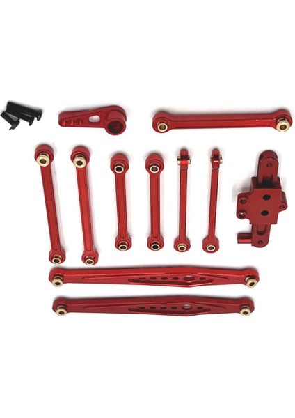 Rc Araba Yükseltme Sabit Çubuk Direksiyon Grubu Wltoys Için Servo Kol Kiti 1/12 124006 12423 12427 Pro Rc Araba Yükseltme Parçaları Kırmızı (Yurt Dışından) fiyatları