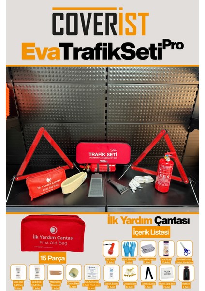Eva Trafik Seti Plus - 1 kg Yangın Tüpü - 4 Yıllık - Kırmızı - Bronz Paket