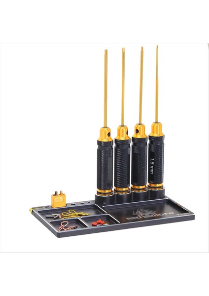 Kırmızı Örümcek Rc Araba Kamyonu Alüminyum Alaşım Vidalı Tepsisi Mini Tip Parçalar Rc Tool Tutucu Soket Braket Tornavida Tutucu (Yurt Dışından) indirimleri