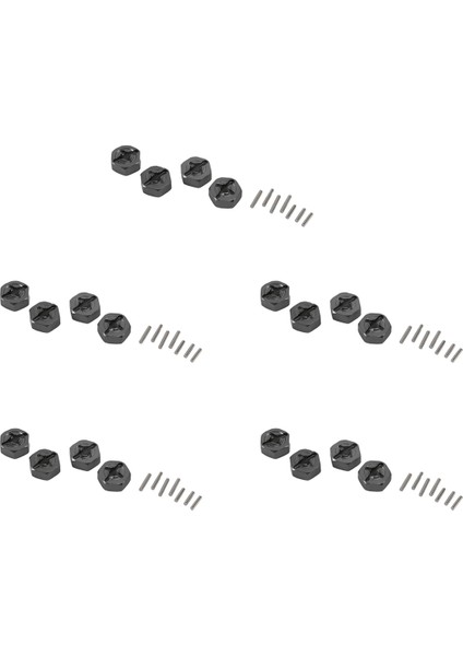 20X Alüminyum Alaşım 12MM Birleştirici Tekerlek Hub Hex Adaptör Wltoys Için Yükseltmeler 144001 1/14 Rc Araba Yedek Parçaları Gri (Yurt Dışından)