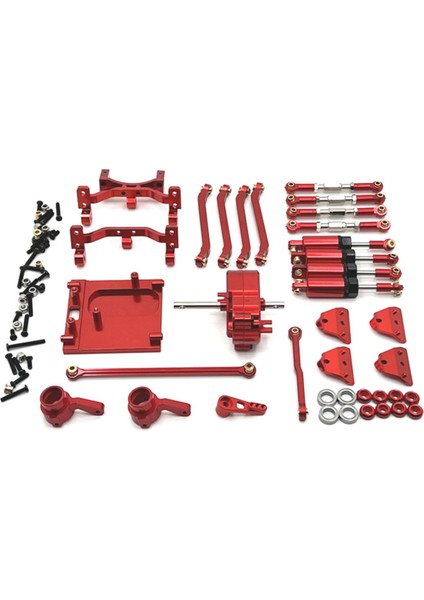 Rc Araba Yükseltme Dalga Kutusu Çekme Çubuğu Çekme Şok Emici Top Rulman Seti 1/12 MN99S Için Rc Araba Yükseltme Parçaları Kırmızı (Yurt Dışından)