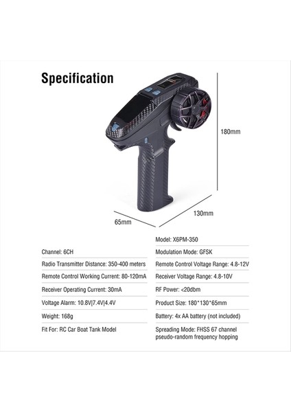Dumborc X6PM-350 Rc Verici 2 4g 6ch Rc Rc Rc Araç Alıcı Ile Rc Araç Boot Tapı (Yurt Dışından) fiyatları