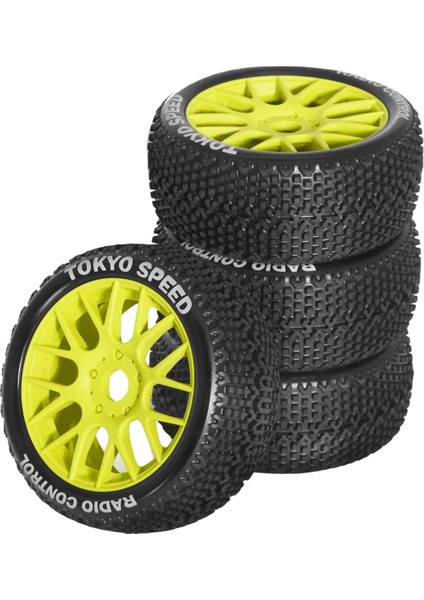 4pcs 110MM 1/8 Rc Araba Buggy Wheels Lastik Arrma Için 17MM Hex Typhon Talion Traxxas Redcat Team Losi Hpı Hsp Vrx Rc Car C (Yurt Dışından)