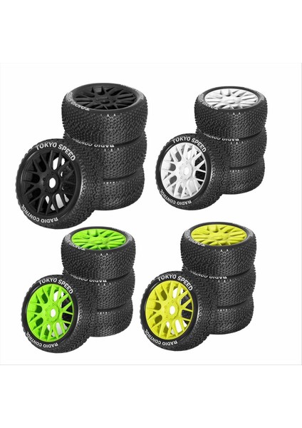 4pcs 110MM 1/8 Rc Araba Buggy Wheels Lastik Arrma Için 17MM Hex Typhon Talion Traxxas Redcat Team Losi Hpı Hsp Vrx Rc Car C (Yurt Dışından) modelleri