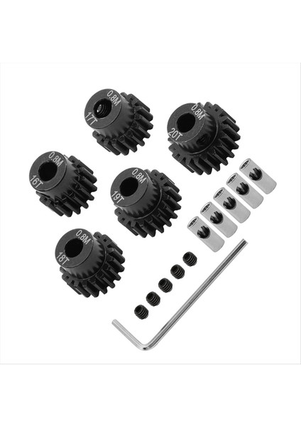 1/10 Rc Için 0 8m Motor Dişli Seti Tiçlerce Paletli Eksenel Capra F9 SCX10 Iıı AR45P Axle Yükseltme Parçaları 16T+17T+18T+19T+20T (Yurt Dışından) fiyatları