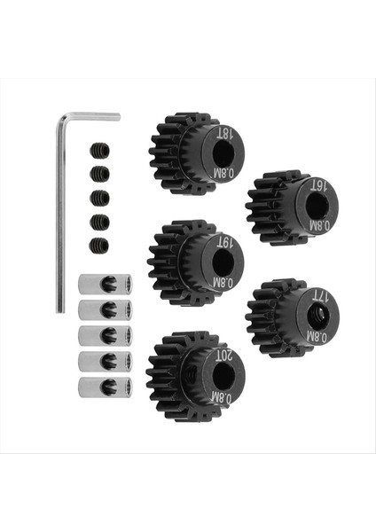 1/10 Rc Için 0 8m Motor Dişli Seti Tiçlerce Paletli Eksenel Capra F9 SCX10 Iıı AR45P Axle Yükseltme Parçaları 16T+17T+18T+19T+20T (Yurt Dışından) modelleri