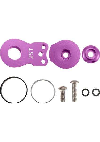 25T Direksiyon Servo Kol Boynuzu 3 Delik Rc Paletli Araba Büyük Tork Dijital Servo Yükseltme Parçaları Mor (Yurt Dışından)