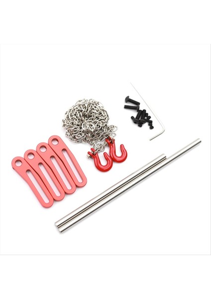 Rc Araba Yükseltme Ayarlanabilir Ön ve Arka Tampon Kiti 1/10 SCX10 Trx4 Lcg Rc Araba Yükseltme Parçaları Kırmızı (Yurt Dışından) fiyatları