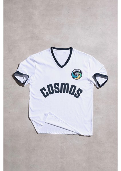 New York Cosmos Retro Pele Forma T-Shirt