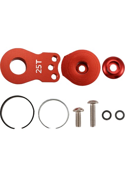 25T Direksiyon Servo Kol Boynuzu 3 Delik Rc Paletli Araba Büyük Tork Dijital Servo Yükseltme Parçaları Kırmızı (Yurt Dışından)