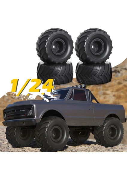 1/18/24 Simülasyon Tırmanma Lastiği T4-M Kamyon SCX24 Evrensel Tekerlek Lastiği Fms FCX24 Carisma Kaisima AX24 (Yurt Dışından)