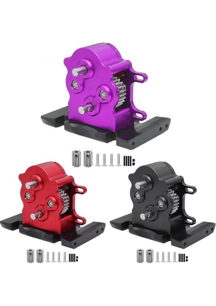 Alüminyum Çift Şanzıman Kazma 1/10 Rc Paletli Araba Lcg SCX10 Yükseltme Parçaları Siyah (Yurt Dışından) fiyatları