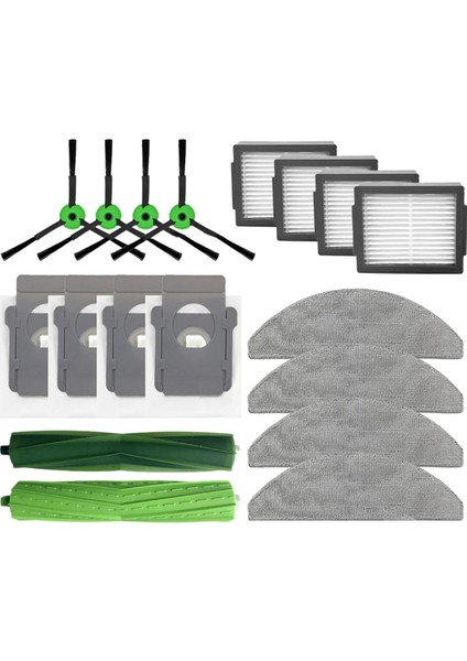 Irobot Combo I5 / I5+ / J5 / J5+ Robot Süpürge Yedek Ana Yan Fırça Hepa Filtre Paspas Pedleri Toz Torbaları Parçaları (Yurt Dışından)