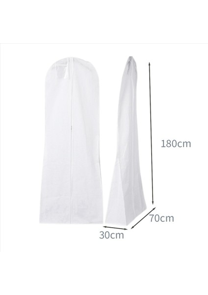 2x Uzun Gelinlik Torbası Kapak Gece Elbise Toz Kapağı Gelin Giysi Depolama Çantası Dokunmamış Gelinlik Toz Kapağı (Yurt Dışından) fırsatları