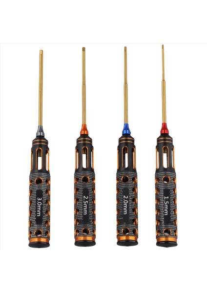 4pcs/set Titanyum Kaplama 1 5mm/2mm/2 5mm/3mm Altıgen Tornavida Vidalı Tifa Aracı Rc Model Araba Teknesi Uçak (Yurt Dışından) modelleri