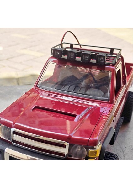 Evrensel Çatı Rafları Bagaj Taşıyıcı Araba Çerçevesi 1/12 MN82 Rc Paletli Araba Parçaları Yuvarlak Lamba (Yurt Dışından) indirimleri