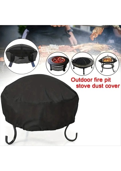 Ateş Çukuru Kapağı Toz Kapağı Su Geçirmez Ağır Hizmet Isı ve Barbekü Izgara Kapağı Açık Hava Koruması 122X46CM (Yurt Dışından) fırsatları