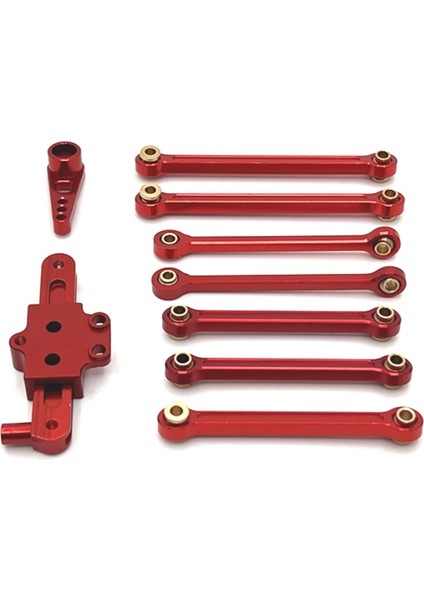 Rc Araba Yükseltme Sabit Çubuk Direksiyon Grubu Servo Kol Seti Wltoys 1/12 124006 12427 12427 12428 Rc Araba Yükseltme Parçaları Kırmızı (Yurt Dışından)