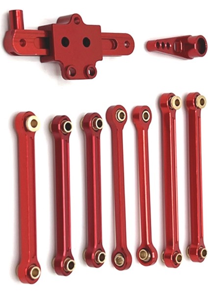 Rc Araba Yükseltme Sabit Çubuk Direksiyon Grubu Servo Kol Seti Wltoys 1/12 124006 12427 12427 12428 Rc Araba Yükseltme Parçaları Kırmızı (Yurt Dışından) fiyatları