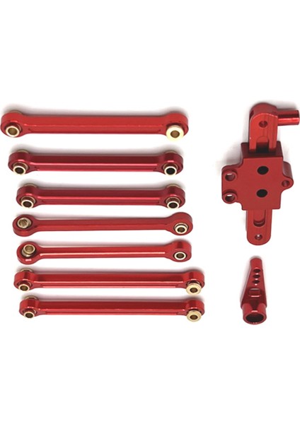 Rc Araba Yükseltme Sabit Çubuk Direksiyon Grubu Servo Kol Seti Wltoys 1/12 124006 12427 12427 12428 Rc Araba Yükseltme Parçaları Kırmızı (Yurt Dışından) modelleri