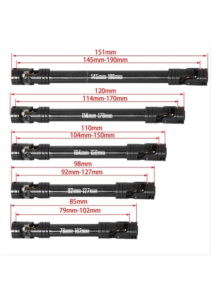 1/10 Rc Trans Maliyeti Için Flance Trans Mil Cvd Traxxas Trx4 D90 Redcat Gen8 1/14 Tamiya Traktör Kamyonu 92-127MM (Yurt Dışından) indirimleri
