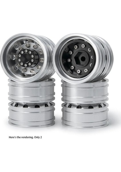 Tamiya Kamyonu Için Metal Ön Arka Tekerlek Jant Göbekleri 1/14 Rc Traktör Römork Kargo Araba Jant Lastikleri Arka 44MM 2pcs (Yurt Dışından) modelleri