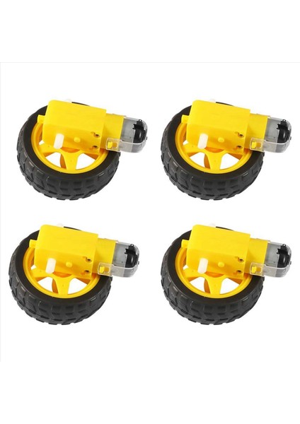 8pcs Dc Elektrik Motoru + Plastik Tt Motor Lastik Tekerlek Çift Mil Dişli Motor Tt Şanzıman Motoru Arduino Akıllı Araba (Yurt Dışından) fırsatları