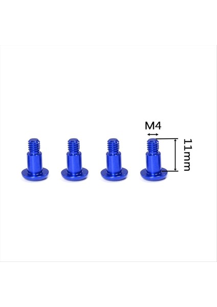 4pcs Alüminyum Alaşım Adım Vida 1/10 Tamiya TT02/TT02B Rc Araba Yükseltme Parçaları Mavi (Yurt Dışından) fiyatları