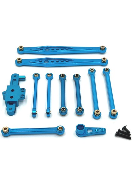 Rc Araba Yükseltme Sabit Çubuk Direksiyon Grubu Wltoys Için Servo Kol Kiti 1/12 124006 12423 12427 Pro Rc Araba Yükseltme Parçaları Mavi (Yurt Dışından)
