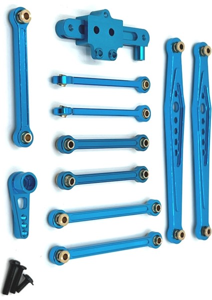 Rc Araba Yükseltme Sabit Çubuk Direksiyon Grubu Wltoys Için Servo Kol Kiti 1/12 124006 12423 12427 Pro Rc Araba Yükseltme Parçaları Mavi (Yurt Dışından) fiyatları
