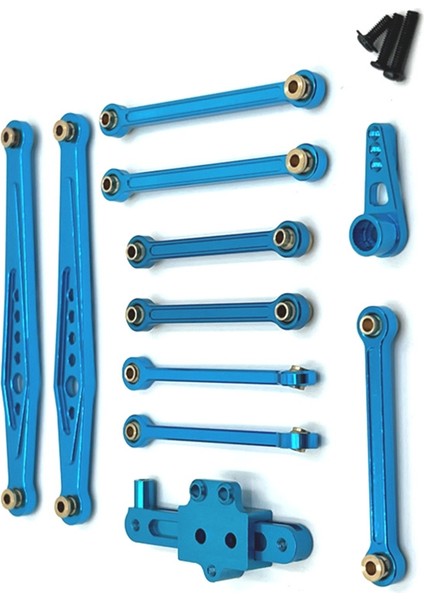 Rc Araba Yükseltme Sabit Çubuk Direksiyon Grubu Wltoys Için Servo Kol Kiti 1/12 124006 12423 12427 Pro Rc Araba Yükseltme Parçaları Mavi (Yurt Dışından) fırsatları