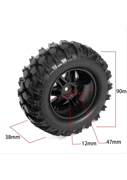1set/4pcs Rc Araba Yükseltme Lastik Kiti Mjx 10208 Rc Araba Yükseltme Parçaları (Yurt Dışından) modelleri