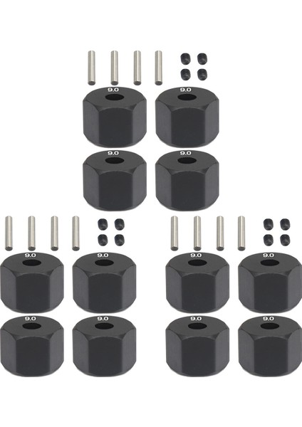 12PCS 12MM Tekerlek Hex Hub Kalınlığı 1/10 Rc Paletli Eksenel SCX10 Traxxax Trx4 Tamiya Mst Rc Araba Parçası 9mm (Yurt Dışından)