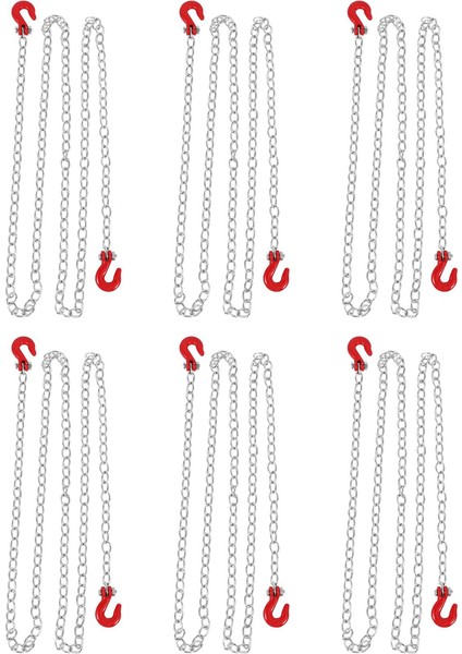 6x 1 10 Rc Craıl Aksesuarları Eksenel SCX10 Için Römork Kancalı Çekme Zinciri 90046 Tamiya CC01 RC4WD D90 D110 Tf2 (Yurt Dışından)