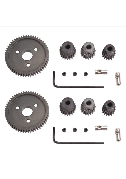 32P 5mm 15T Pinyon ve M0 8 11MM 54T Büyük Dişli Sertleştirilmiş Çelik Motor Dişli Çöp E-Revo Zirvesi 1/10 Rc Araba (Yurt Dışından) modelleri