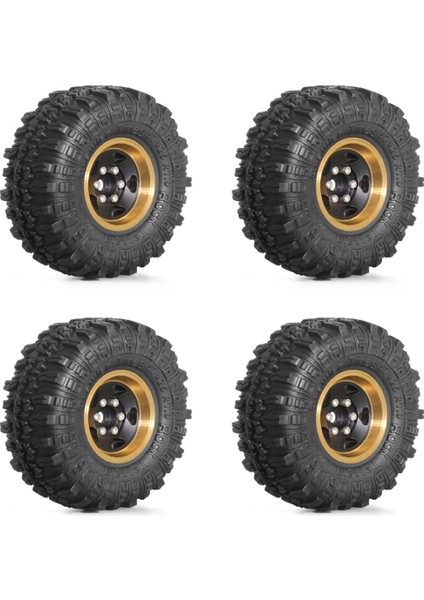 1 0inch Metal Tekerlekler Lastikli Metal Tekerlekler 1/18 Rc Tracher Araş Traxxas Trx4-M Defender Bronco SCX24 Rc Car Için (Yurt Dışından)