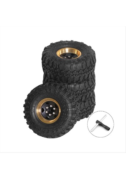 1 0inch Metal Tekerlekler Lastikli Metal Tekerlekler 1/18 Rc Tracher Araş Traxxas Trx4-M Defender Bronco SCX24 Rc Car Için (Yurt Dışından) fiyatları