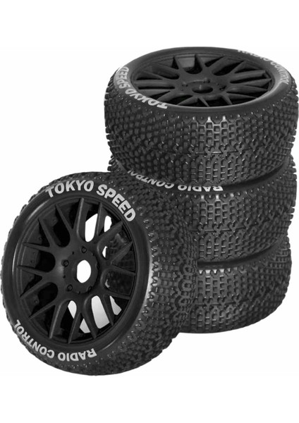 4pcs 110MM 1/8 Rc Araba Buggy Wheels Lastik Arrma Için 17MM Hex Typhon Talion Traxxas Redcat Team Losi Hpı Hpı Hsp Vrx Rc Car B (Yurt Dışından)